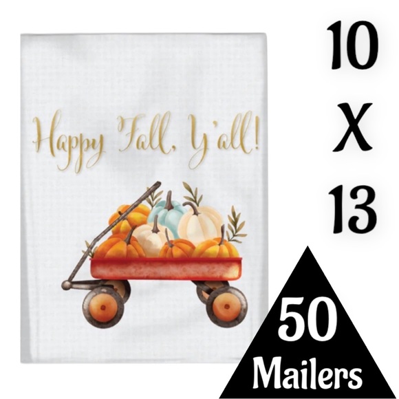 50 10X13 Poly Mailers Happy Fall Y’all!, Shipping Envelopes PRICE IS FIRM - Picture 3 of 5